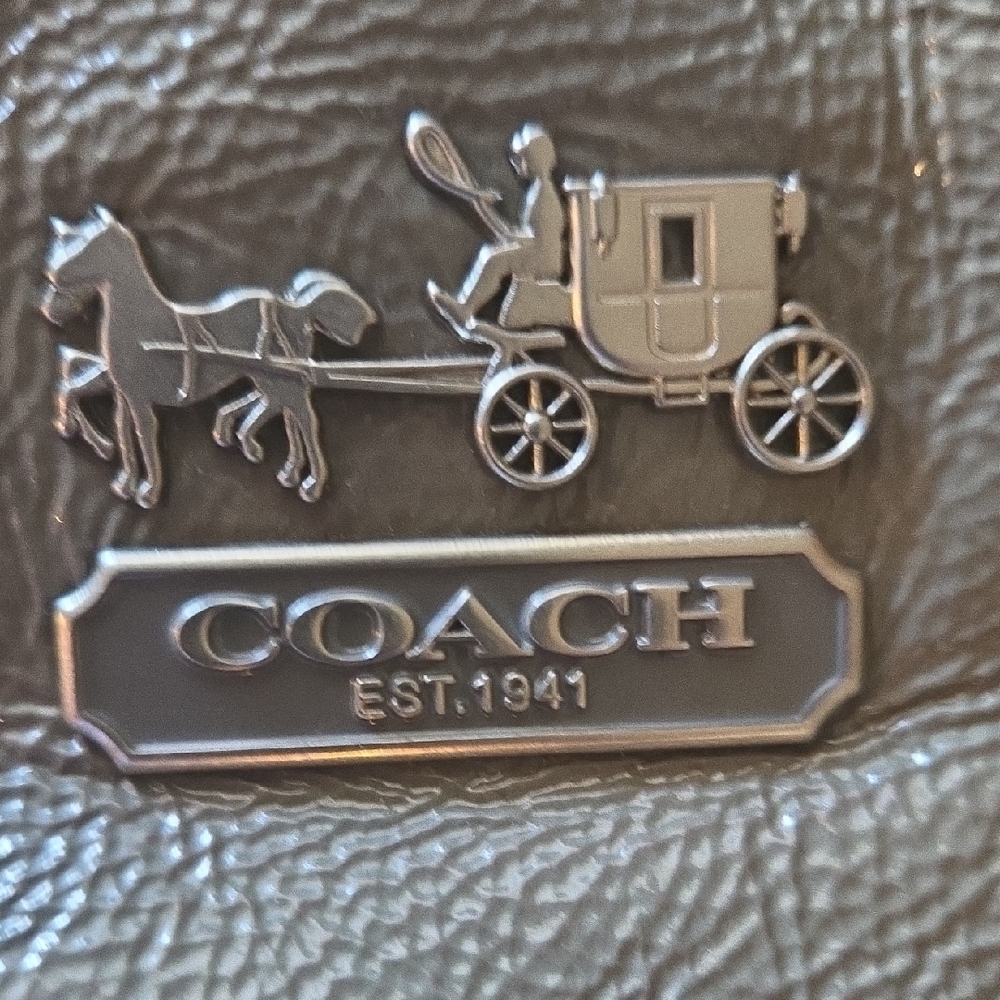 Coach Metallic Green Shoulder Bag - Picture 2 of 6